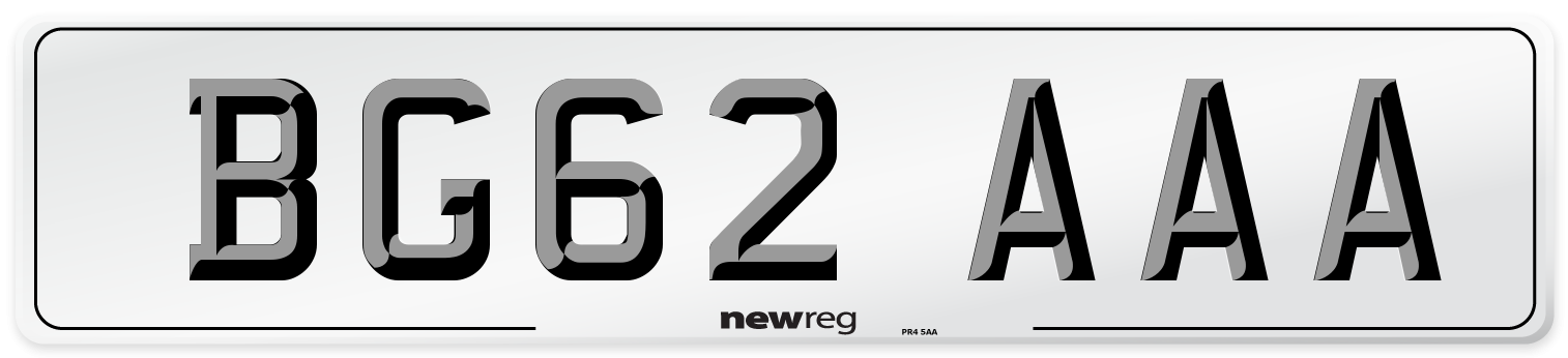 BG62 AAA Number Plate from New Reg